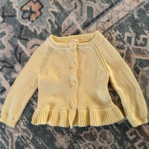 Jamie Kay Ava Cardigan with Ruffle Hem in pear NWOT